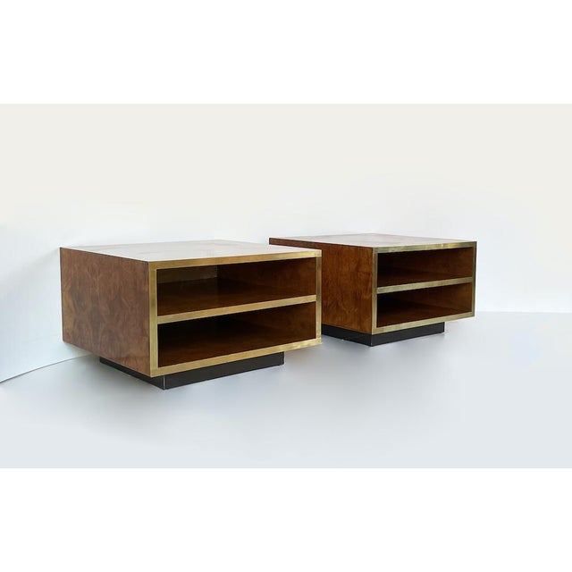Wood Elm Burl Bedside Tables, 1970, Set of 2 For Sale - Image 7 of 7