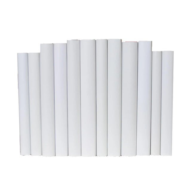 Booth & Williams Decorative Books - Reversed Dust Jacket Dust Jacket Book Bundle - 1 Foot of White Books For Sale - Image 4 of 5