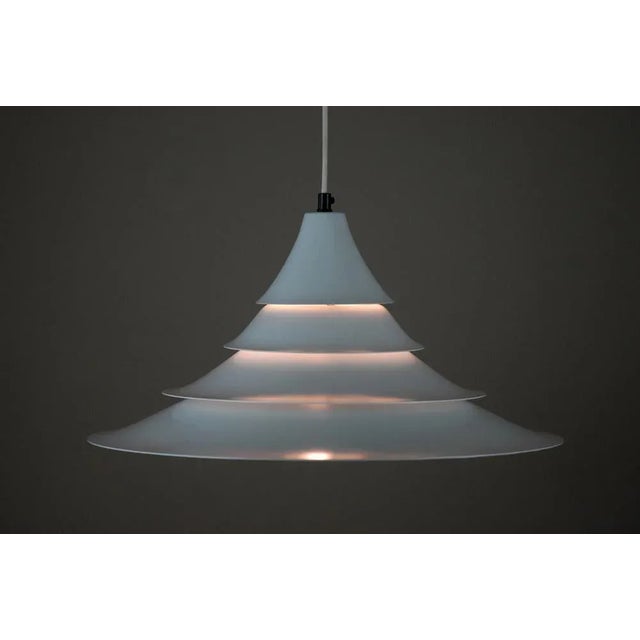 Mid-Century Modern Pagode Pendant Lamp by Ricardoni for Nordisk Solar, Denmark, 1980s For Sale - Image 3 of 9