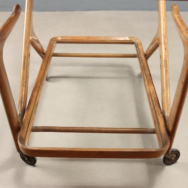 Brown Beech Serving Trolley, 1950s For Sale - Image 8 of 10