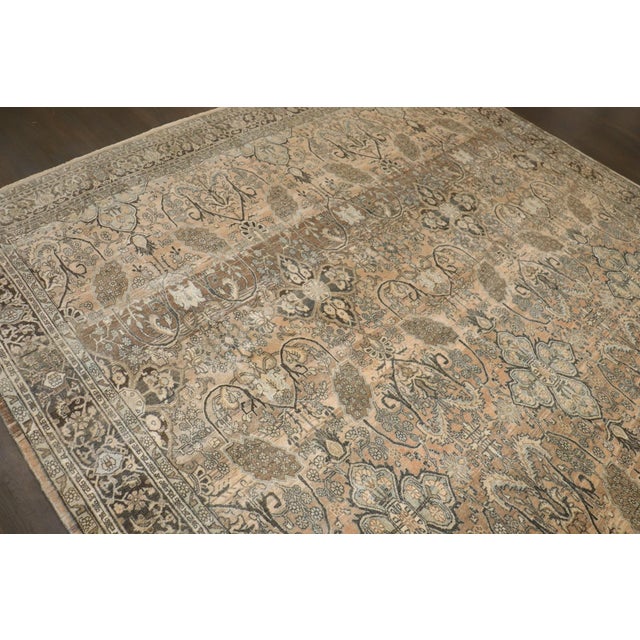 Neutral Color Persian Bidjar Rug no. j5233 For Sale - Image 4 of 11