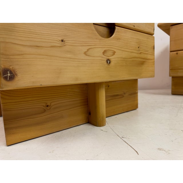 1960s Brutalist Pine Bedside Tables, 1960s, Set of 2 For Sale - Image 5 of 18