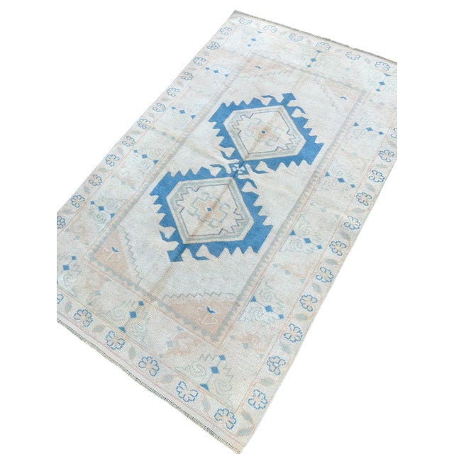 Turkish Distressed Wool Rug For Sale - Image 3 of 6