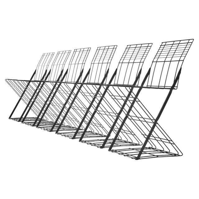 Zig Zag Wire Chairs by Gerrit Thomas Rietveld, 1970s, Set of 6 For Sale