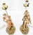 Pair of Large Porcelain Ceramic Dancing Very Fine Figurines Table Lamps MINT! For Sale - Image 13 of 17
