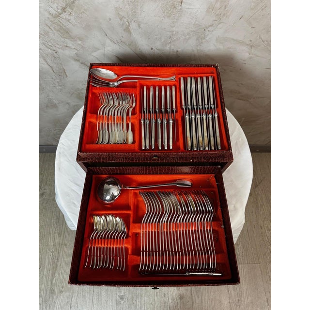 Vintage Cutlery from Cristofle, 1980s, Set of 76 For Sale - Image 14 of 14