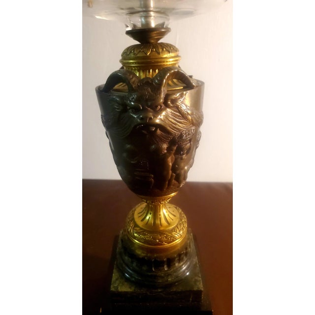 Large Neoclassical English Sherwood Converted Oil Lamps - a Pair For Sale - Image 4 of 6