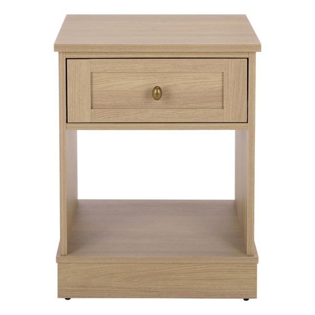 Shafa Side Table in Natural / Brass For Sale