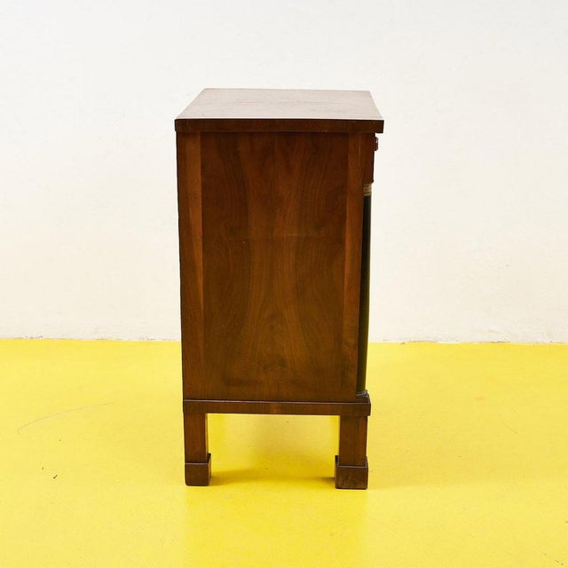 Brown Antique Empire Bedside Table For Sale - Image 8 of 11