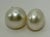 14k Button Cultured Pearl Studs Earrings - 2 Pieces For Sale - Image 4 of 8