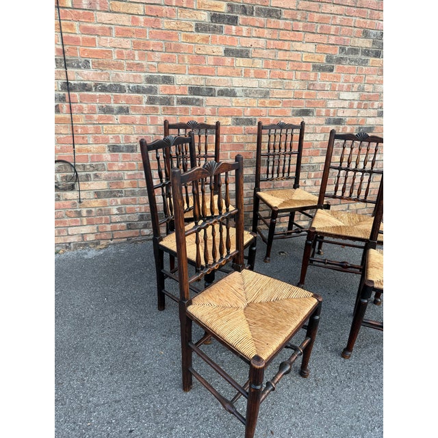 Antique English Spindle Back Chairs For Sale - Image 13 of 16