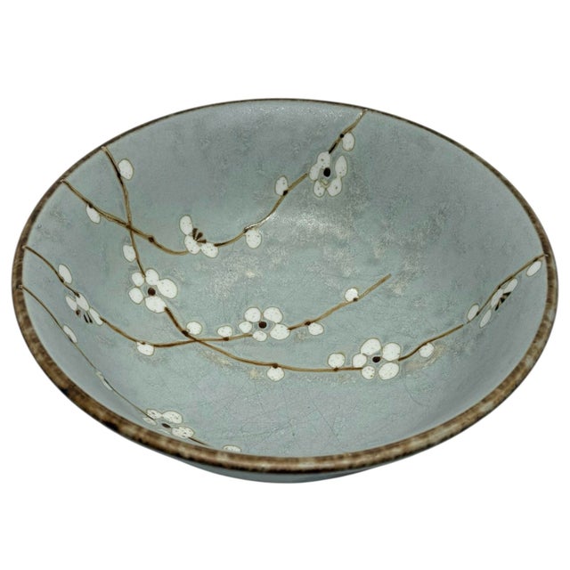 Late 20th Century Japanese Shosun Early Spring Collection Mint Large Ceramic Bowl Cherry Blossoms Design For Sale - Image 4 of 12