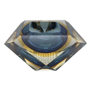 Murano Glass Diamond Ashtray by Flavio Poli for Seguso, 1960s For Sale