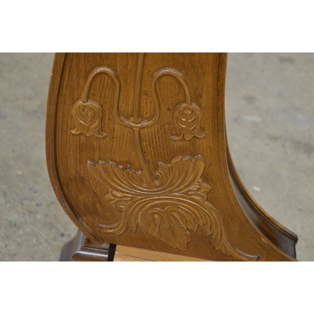 Henredon Charles X Empire King Size Burlwood Sleigh Bed For Sale - Image 10 of 17