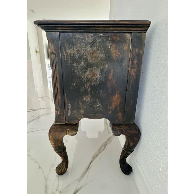 Distressed Stanley Queen Anne Style Chest of Drawers With Brass Hardware” For Sale - Image 10 of 10