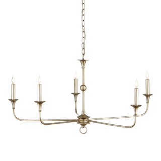 Currey & Company Nottaway Champagne Small Chandelier For Sale