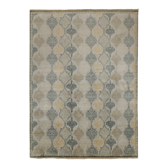 Gray Rug & Kilim’s Classic Style Rug With Gray, Beige and Gold Pattern For Sale - Image 8 of 8