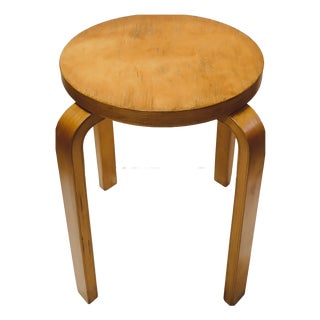Wooden Stool attributed to Alvar Aalto, 1940s For Sale