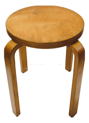 Wooden Stool attributed to Alvar Aalto, 1940s