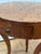 1950s Vintage Italian Style Burl Wood Drum Side Table With Drawer and Glass Top For Sale - Image 5 of 11