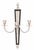 Elegant pair of American three-light wall sconces dating to the mid-20th century. These sophisticated sconces feature...