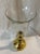 Traditional Glass Hurrricane With Gold Base For Sale - Image 3 of 13