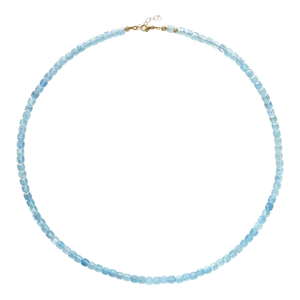 Aquamarine Cubist Necklace