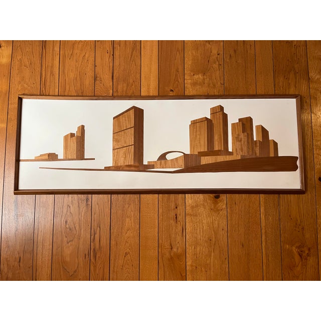 Large original mid century modern framed wall art. This piece is attributed to Mel Quimby although no signature or mark is...