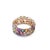 Purple Bochic “Capri” Multi Color Tourmalines & Amethyst Ring Set In 18K Gold & Silver For Sale - Image 8 of 11