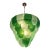 Modern Green Petals Murano-Style Glass Chandelier For Sale