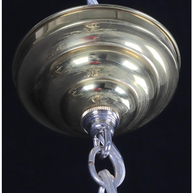 Vintage Bohemian Molded Glass Crystal Chandelier For Sale - Image 12 of 12