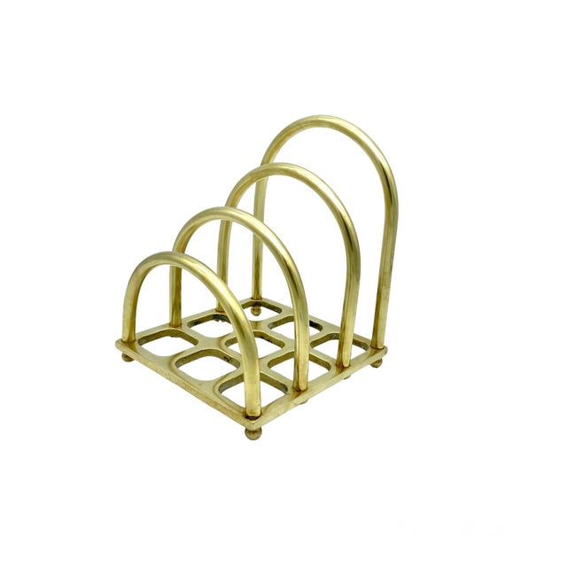 Mid 20th Century Large Brass Letter Rack For Sale In Houston - Image 6 of 6