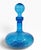 Empoli Mid Century Empoli Art Glass Bottle Diamond Cut Optic C. 1960's For Sale - Image 4 of 8