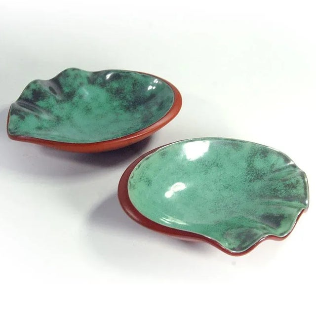 1970s Mid-Century Minimalist Wormser Terra-Sigillata Pottery Dishes, Germany, 1970s, Set of 2 For Sale - Image 5 of 9