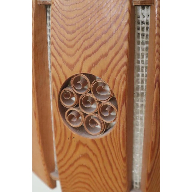 Swedish Pine Pendant Lamp with Chipboard Decorations, 1960s For Sale - Image 6 of 12