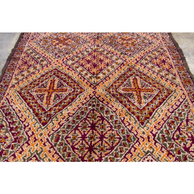 1950s Vintage Moroccan Berber Wool Rug With Geometric Motifs by Rug & Kilim, 1950-1959 For Sale - Image 5 of 9