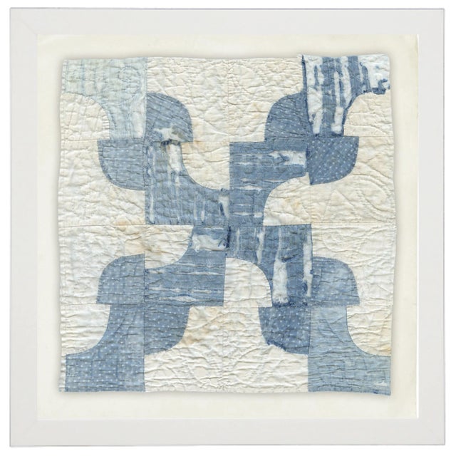 Illustration Quilt Square I Print in White Shadowbox - 31" x 31" For Sale - Image 3 of 3