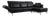 Leather Chrome Corner Sofa in Black with Manual Function by Brühl Moule For Sale