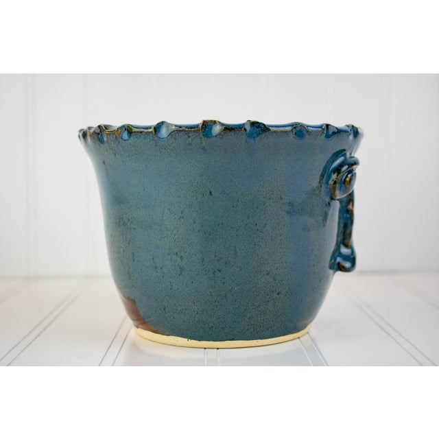 Ceramic Vintage Whimsical Face Studio Pottery Planter Bowl - Signed RLM For Sale - Image 7 of 15