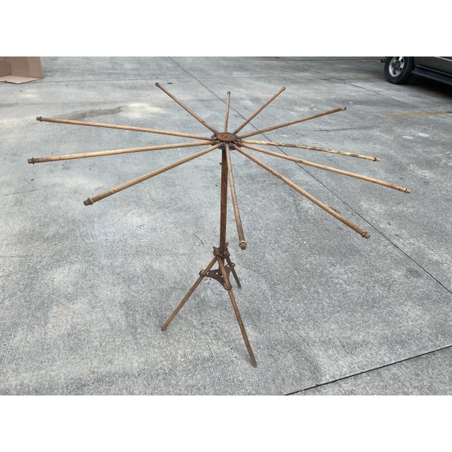 Vintage 1930s Portable Collapsible Clothes Drying Rack For Sale In Atlanta - Image 6 of 6