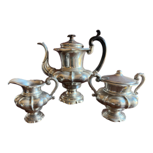 Mid 19th Century James Dixon & Sons Mid 19th Century Pewter Coffee/Tea Pot Service.