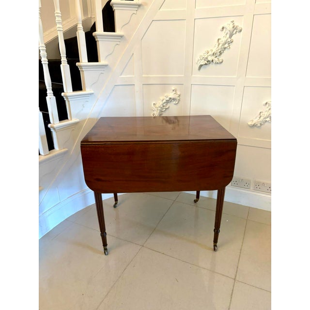 Antique Regency Pembroke Table in Figured Mahogany, 1830 For Sale - Image 14 of 14