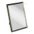 Antique Beveled Vanity Mirror With Notched Edge Detail, Wood Back With Forged Easel/Wall Hanger For Sale