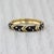 Mid 20th Century Hidalgo Diamond Enamel Band 18k Yellow Gold Size 6.25 Stackable Ring For Sale - Image 4 of 8