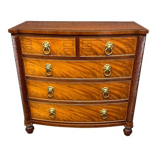 Baker Mahogany Flamed Commode For Sale