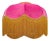 The Raspberry Fringed Lampshade - Small For Sale