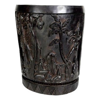 Wooden Brush Holder from Benin, 1950 For Sale