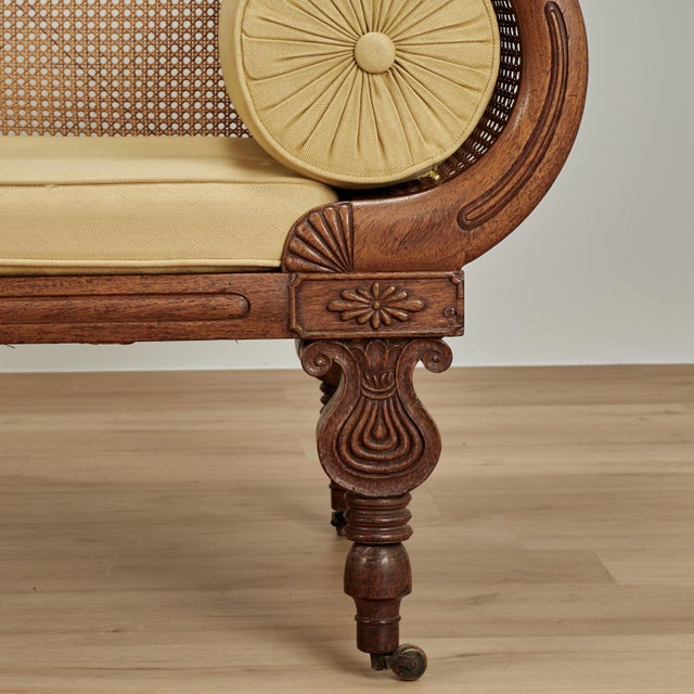Antique Anglo Indian Caned and Carved Settee For Sale - Image 12 of 15