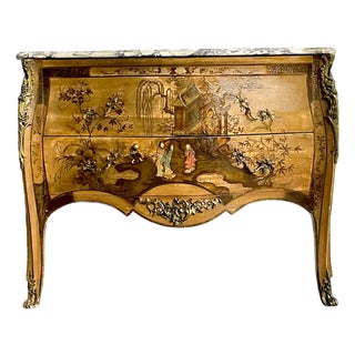 Antique Italian Chinoiserie Style Commode For Sale