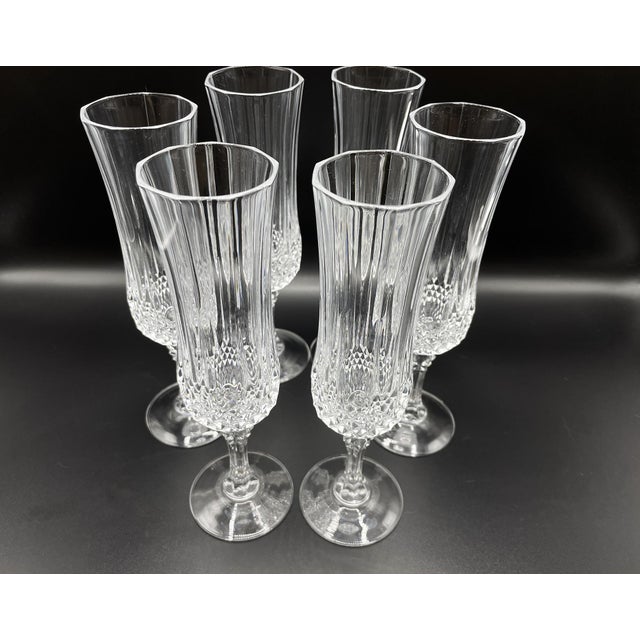 Vintage Champagne Flute from Cristal d'Arques, 1970s, Set of 6 For Sale - Image 18 of 18
